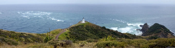 The Tasman Sea and the Pacific Ocean colliding at Cape Reinga